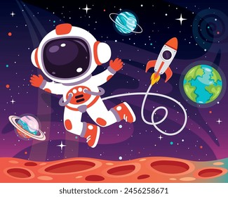 Space Concept With An Astronaut