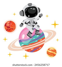 Weltraumkonzept mit einem Astronauten