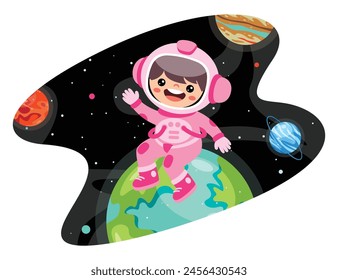 Space Concept With An Astronaut