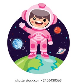 Space Concept With An Astronaut