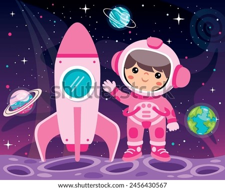 Space Concept With An Astronaut