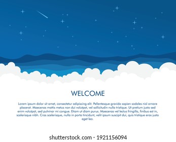 Space concept background banner vector illustration