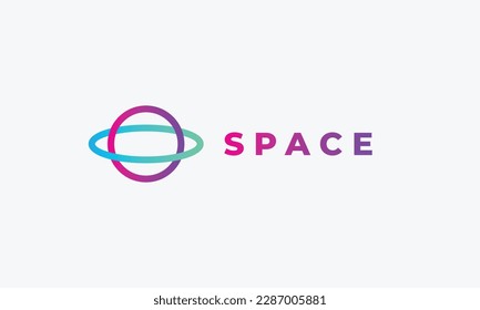 Space concept design logo for astronomy science