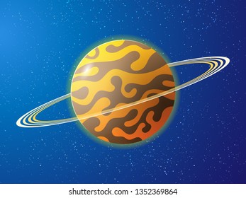 Space Concept Planet Fantastic world illustration