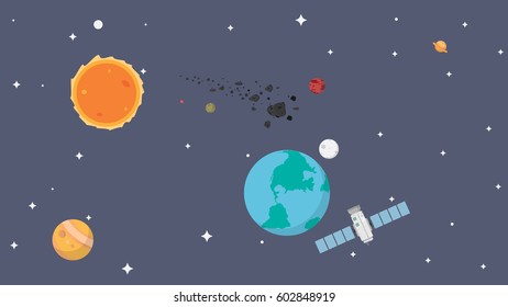 Space Conceptual Vector Illustration
