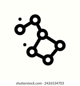 Space, constellation icon, isolated icon in light background, perfect for website, blog, logo, graphic design, social media, UI, mobile app
