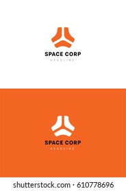 Space corporation logo template.