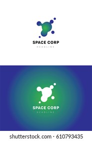 Space corporation logo template.