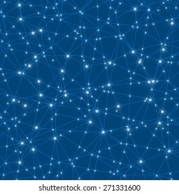 space cosmic constellation with stars on a blue evening background