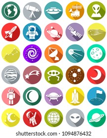 Space cosmic vector icons
