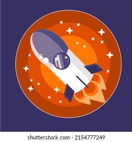 space, cosmonaut and galaxy cartoon cute style illustration vector
