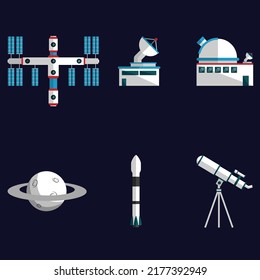Space, cosmonaut and galaxy vector illustration for poster, banner or background. Future abstract images, science fiction and astronomy