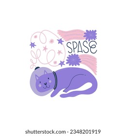 Space and cosmos abstract elements. Astronomy and Stellar composition. Modern trendy Matisse minimal style. Universe and Galaxy poster, invite.