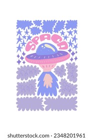 Space and cosmos abstract elements. Astronomy and Stellar composition. Modern trendy Matisse minimal style. Universe and Galaxy poster, invite.