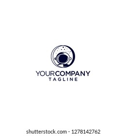 space cosmos logo astronaut vector illustration