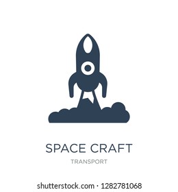 Space Craft Icon Vector On White Background, Space Craft Trendy Filled Icons From Transport Collection, Space Craft Vector Illustration