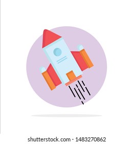space craft, shuttle, space, rocket, launch Flat Color Icon Vector