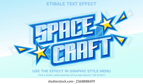 Space Craft text effect editable star text style