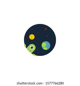 space creative icon. flat illustration. From Space Exploration icons collection. Isolated space sign on white background