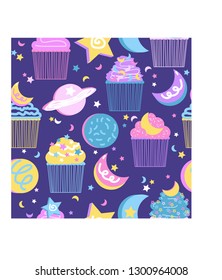 Space cupcakes and cookies