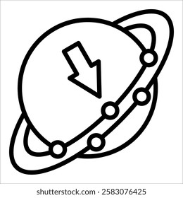 Space Debris Icon Element For Design