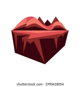 space desert surface icon isolated
