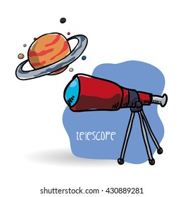 Space design. science icon. Isolated illustration , vector