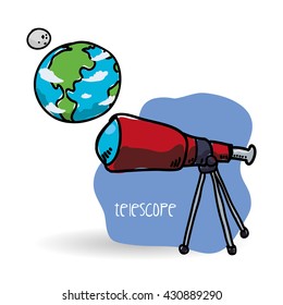 Space design. science icon. Isolated illustration , vector