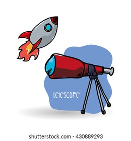 Space design. science icon. Isolated illustration , vector