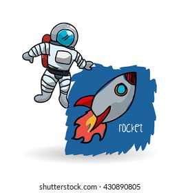 Space design. science icon. Isolated illustration , vector