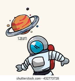 Space design. science icon. Isolated illustration , vector