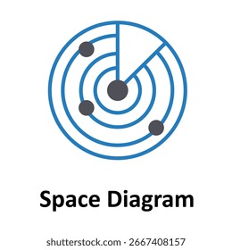 Icono de Vector de diagrama de espacio que puede modificarse o editarse fácilmente
