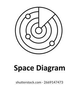 Icono de Vector de diagrama de espacio que puede modificarse o editarse fácilmente
