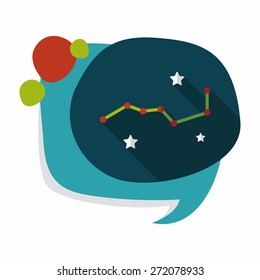 Space dipper flat icon with long shadow,eps10