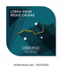 Space dipper flat icon with long shadow,eps10