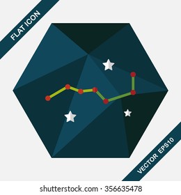 Space dipper flat icon with long shadow,eps10