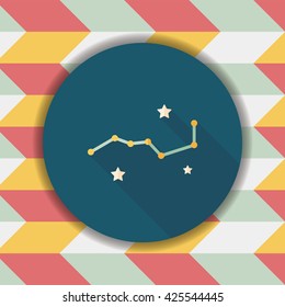 Space dipper flat icon with long shadow,eps10