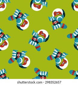 Space Dog flat icon, eps10 seamless pattern background