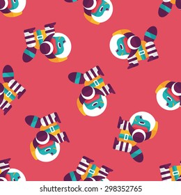 Space Dog flat icon, eps10 seamless pattern background