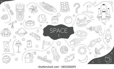 volumen de conjunto de doodle de espacio 