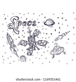 space, doodle sketch