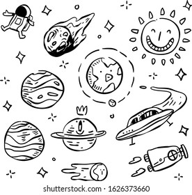 space doodle  . vector illustration