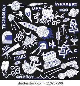 space - doodles collection