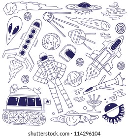 space - doodles collection