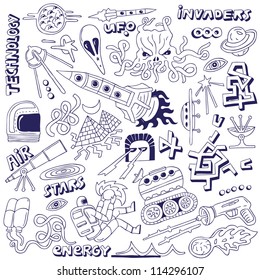 space - doodles collection