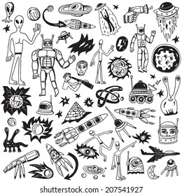 space - doodles collection