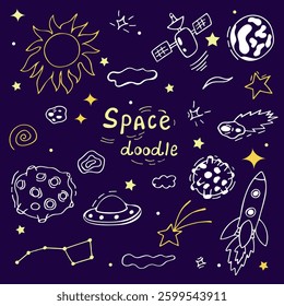 space doodles, space, planets in space, starry background