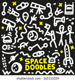 space - doodles set