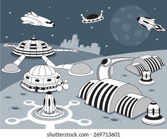 Space doodles -vector illustration