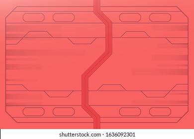 Space door or gateway. Futuristic technology background. Background for cyber sport, video game competition. Sci fi door, gate. Spaceship gateway. Vector illustration